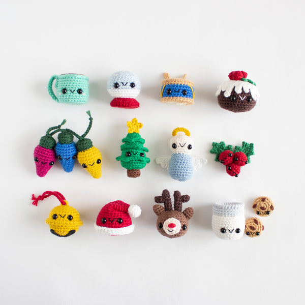 Crochet Pattern: 12 Days of Mini Christmas Amigurumi, PDF Amigurumi Pattern