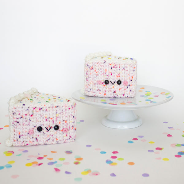 Crochet Pattern: Sprinkles the Funfetti Cake Slice, PDF Amigurumi Pattern