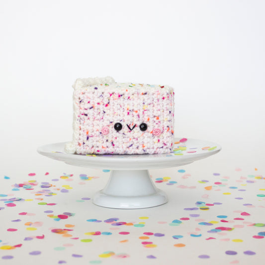 Crochet Pattern: Sprinkles the Funfetti Cake Slice, PDF Amigurumi Pattern