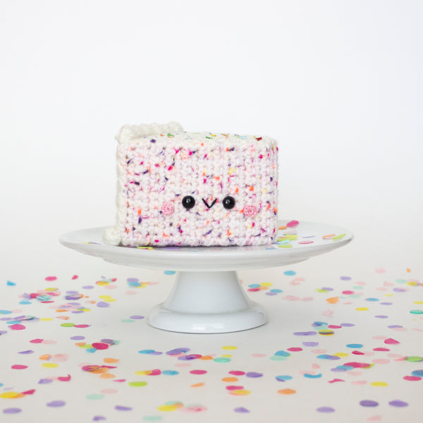 Crochet Pattern: Sprinkles the Funfetti Cake Slice, PDF Amigurumi Pattern