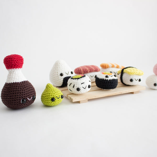 Crochet Pattern: Sushi Set, PDF Amigurumi Pattern