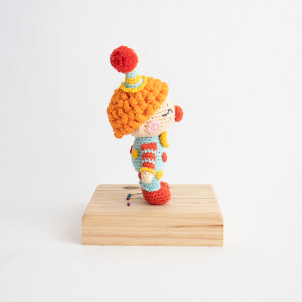 Crochet Amigurumi Clown- Ready to Ship