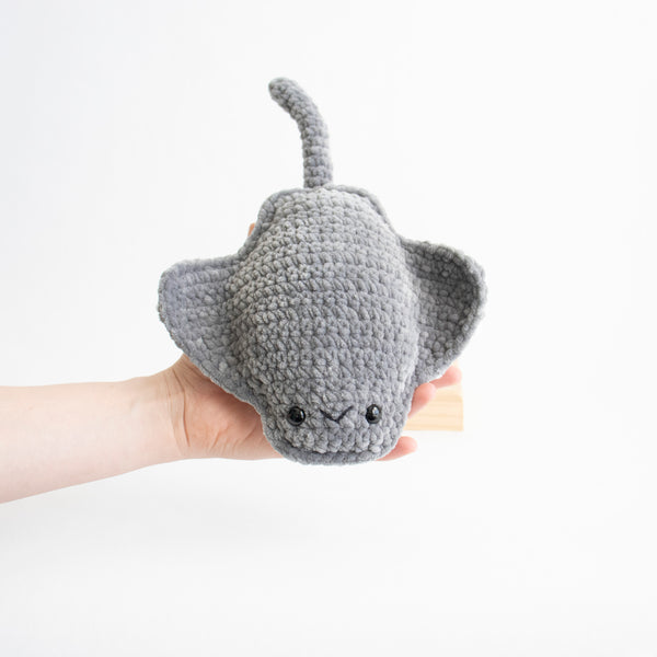 Crochet Amigurumi Manta Ray- Plush- Ready to Ship