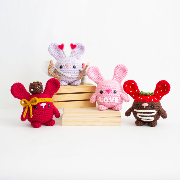 Valentines Day Seasonal Crochet Chubby Bunnies Patterns - Amigurumi Group