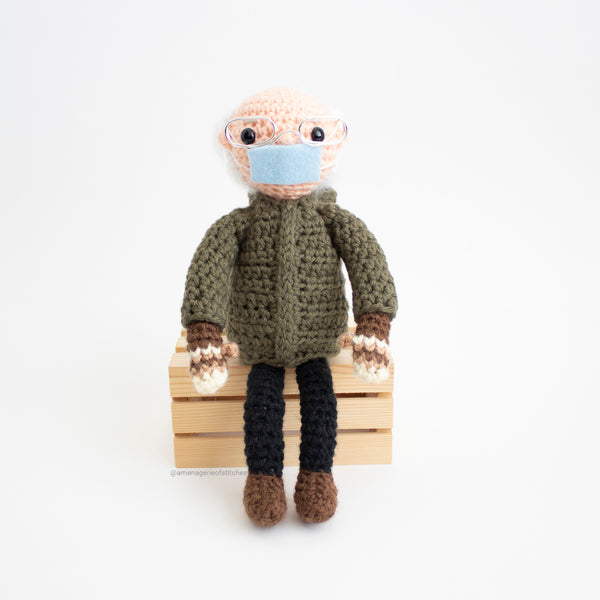 Crochet Bernie Sanders Doll- Ready to Ship!