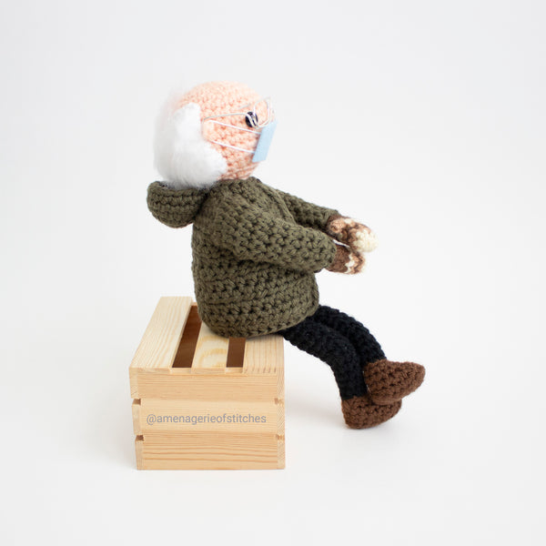 Crochet Bernie Sanders Doll- Ready to Ship!