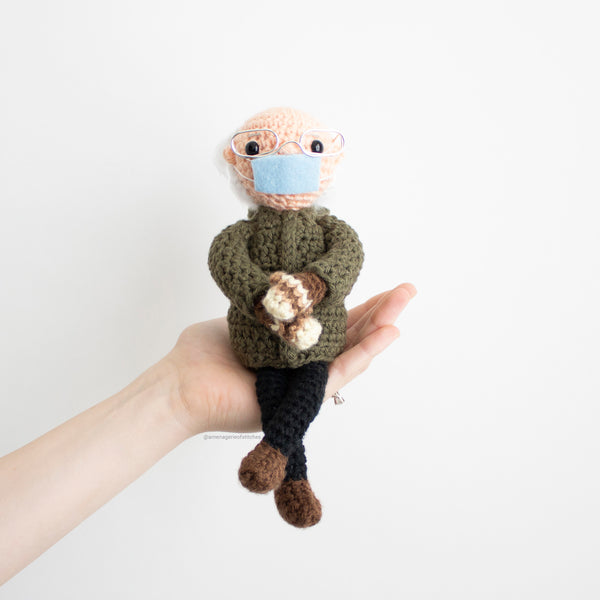 Crochet Bernie Sanders Doll- Ready to Ship!