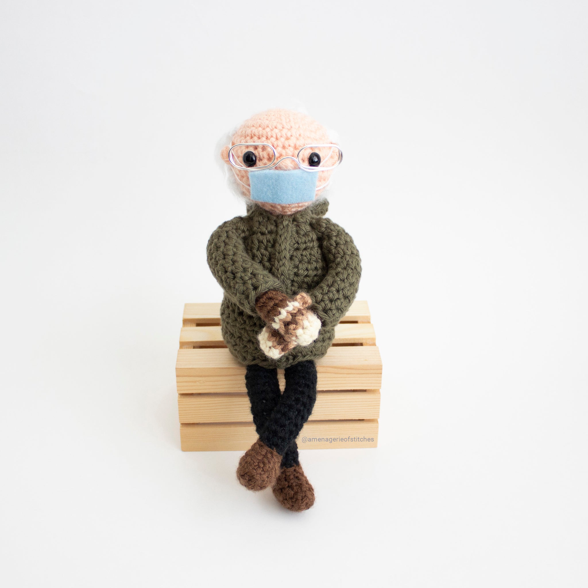 Crochet Bernie Sanders Doll- Ready to Ship!